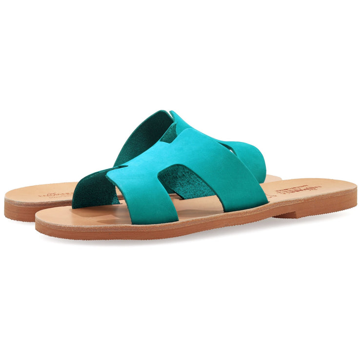 Emmanuela - handcrafted for you® Slide on H-Band-Sandalen "Eugene" aus Roségold leder